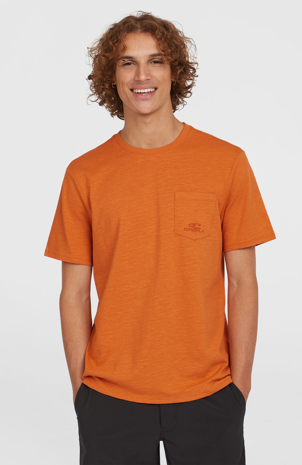 Slub Chest Pocket T-Shirt Men - Cinnamon Stick
