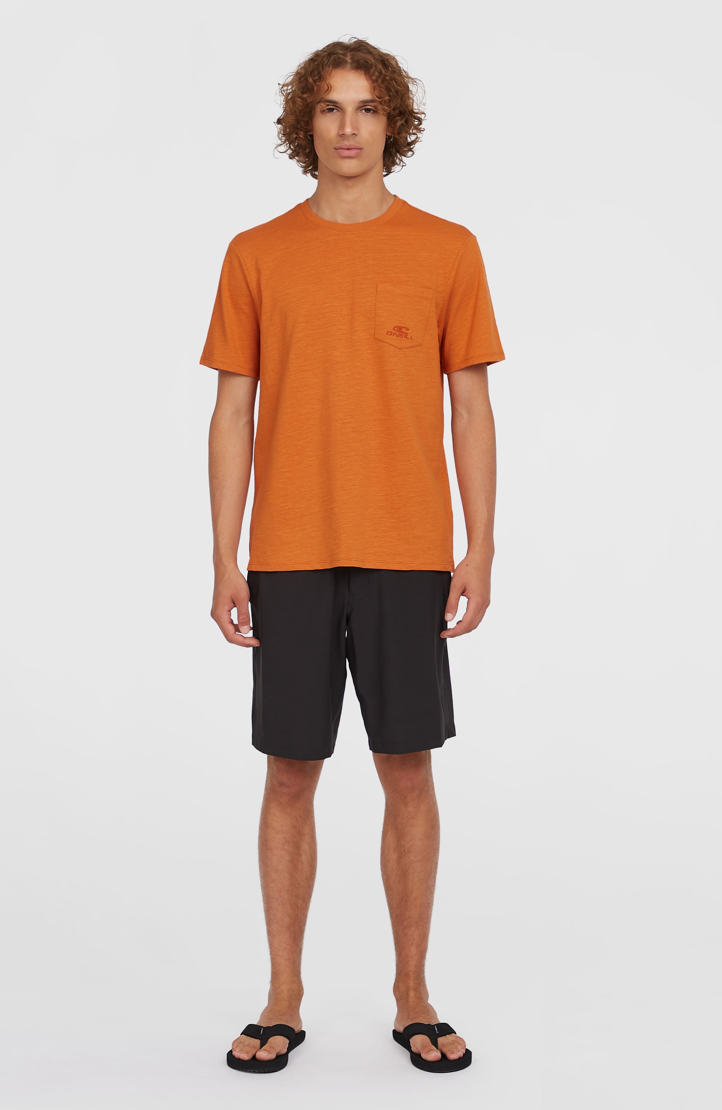 Slub Chest Pocket T-Shirt Men - Cinnamon Stick