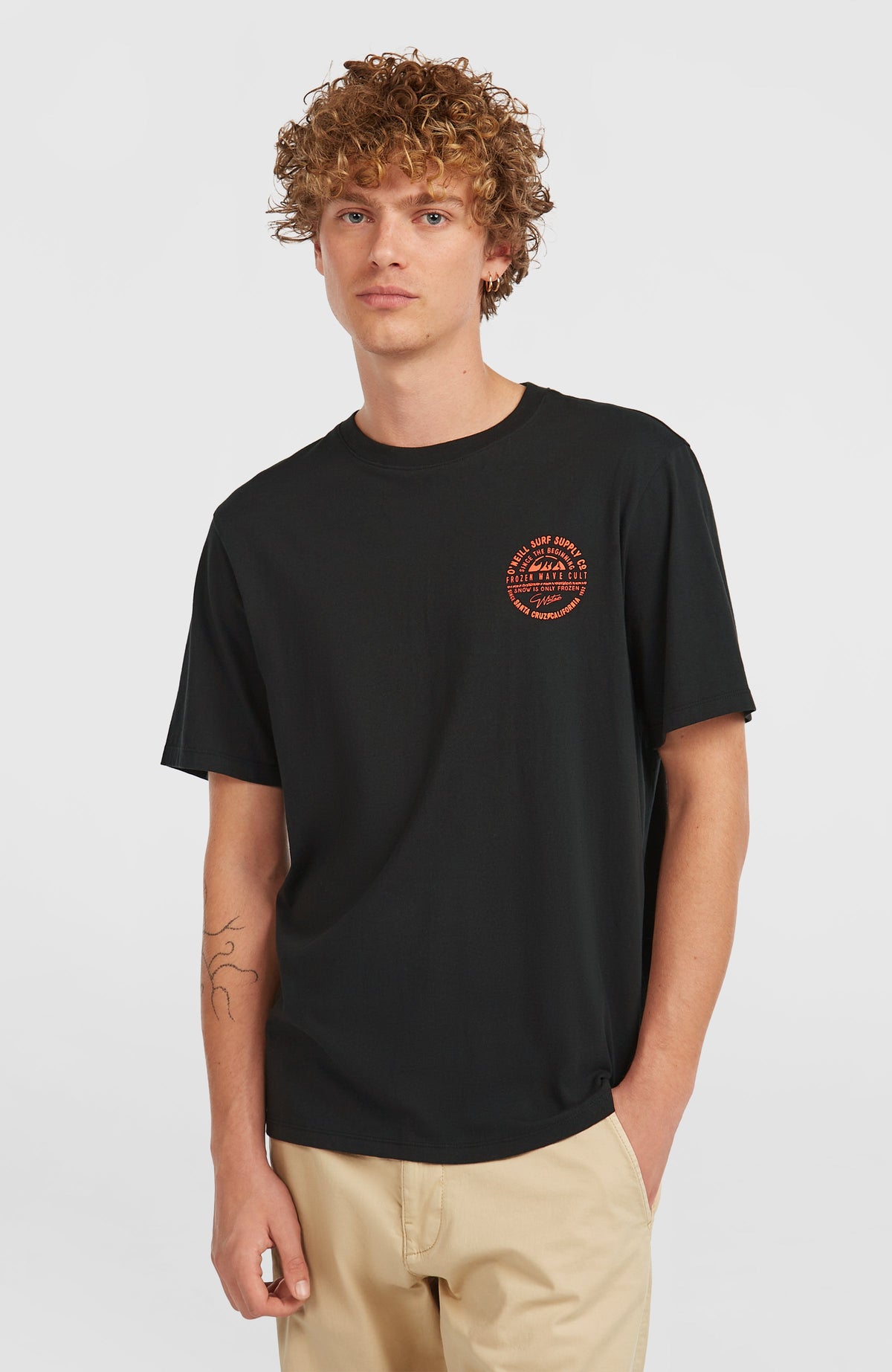 Chest-Print T-Shirt Men - Black Out