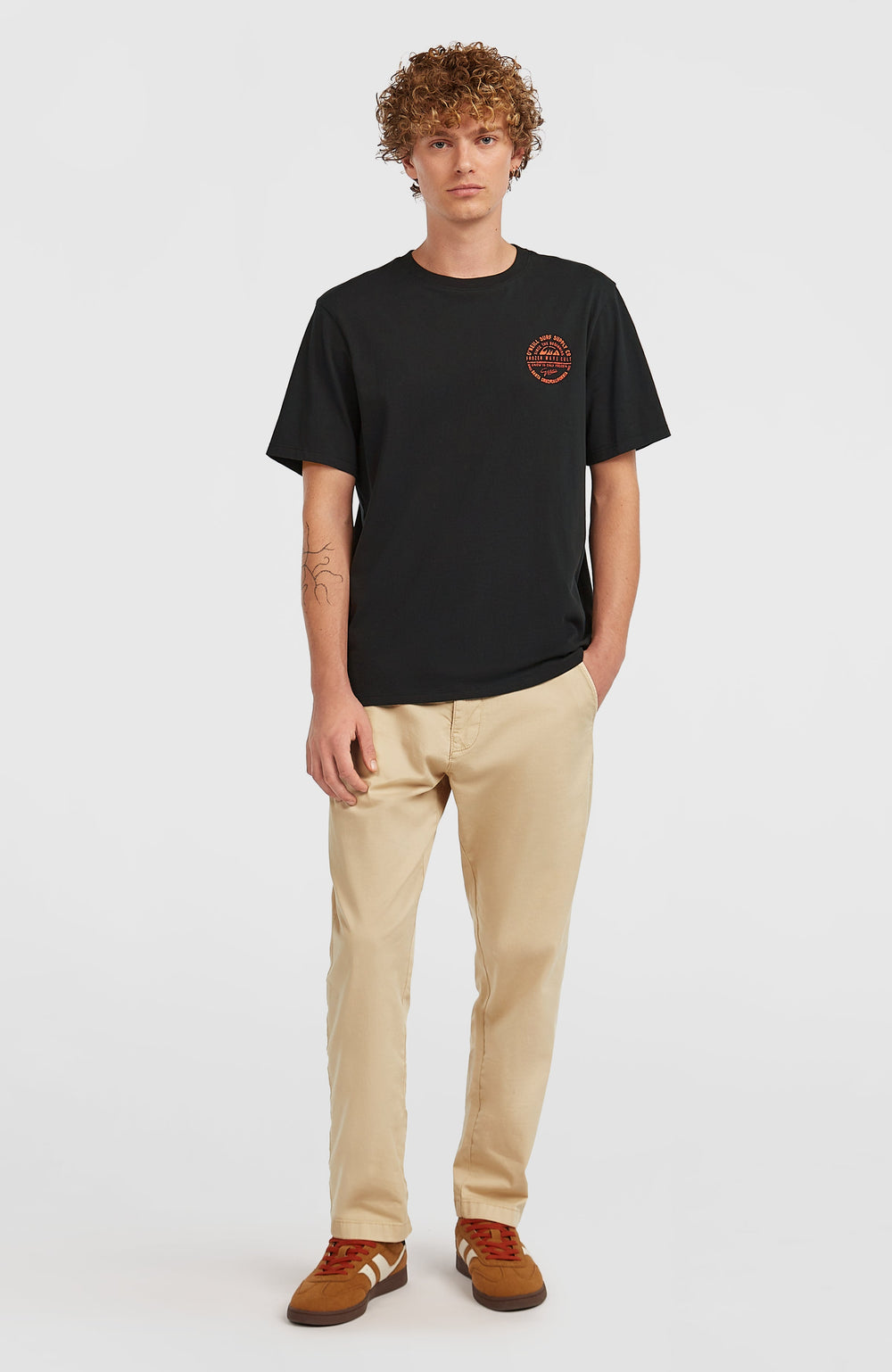 Chest-Print T-Shirt Men - Black Out