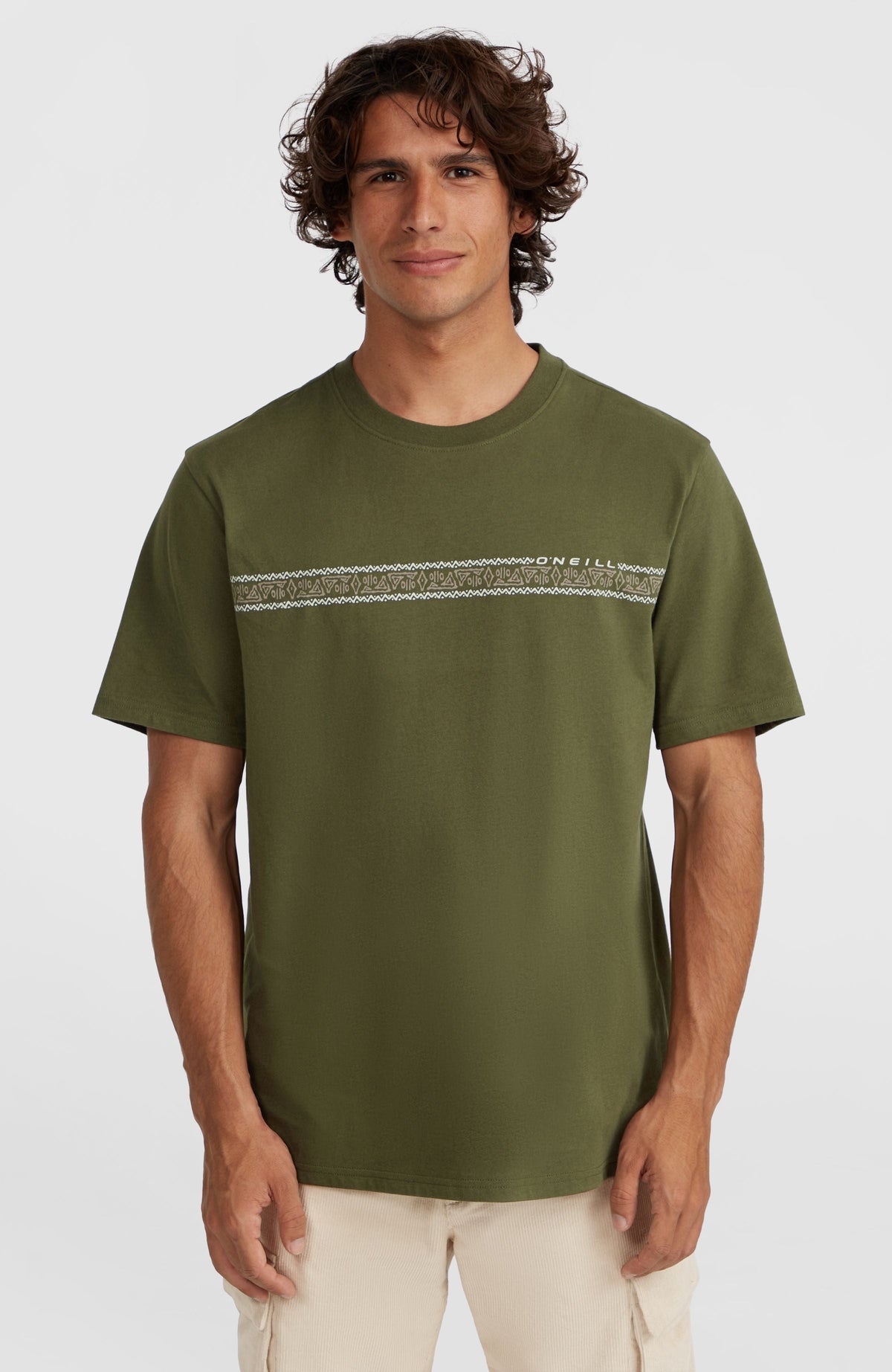 Ikat Stripe T-Shirt Men - Forest Night