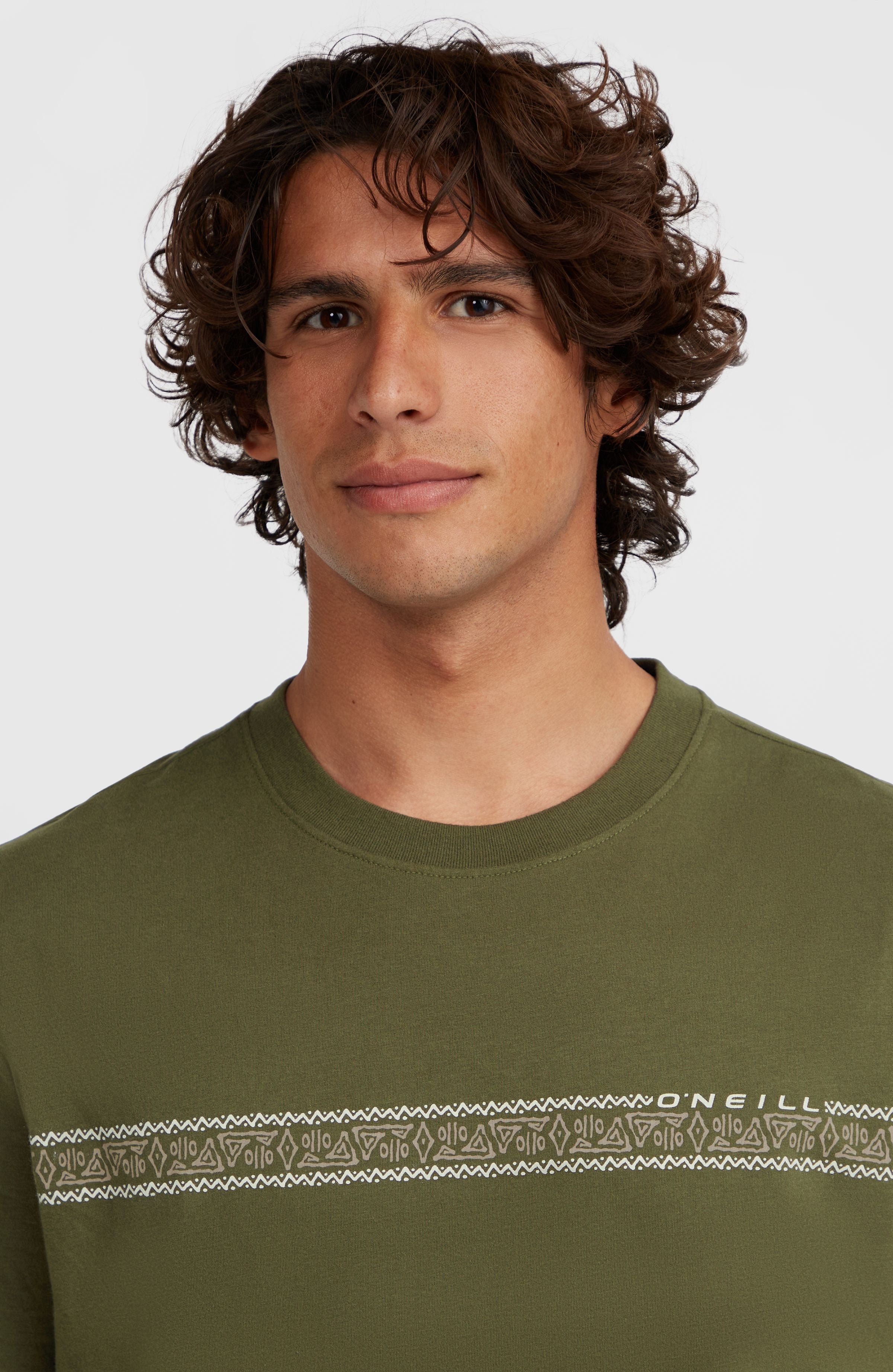 Ikat Stripe T-Shirt Men - Forest Night