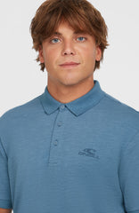 Slub Small Logo Polo Men - Copen Blue