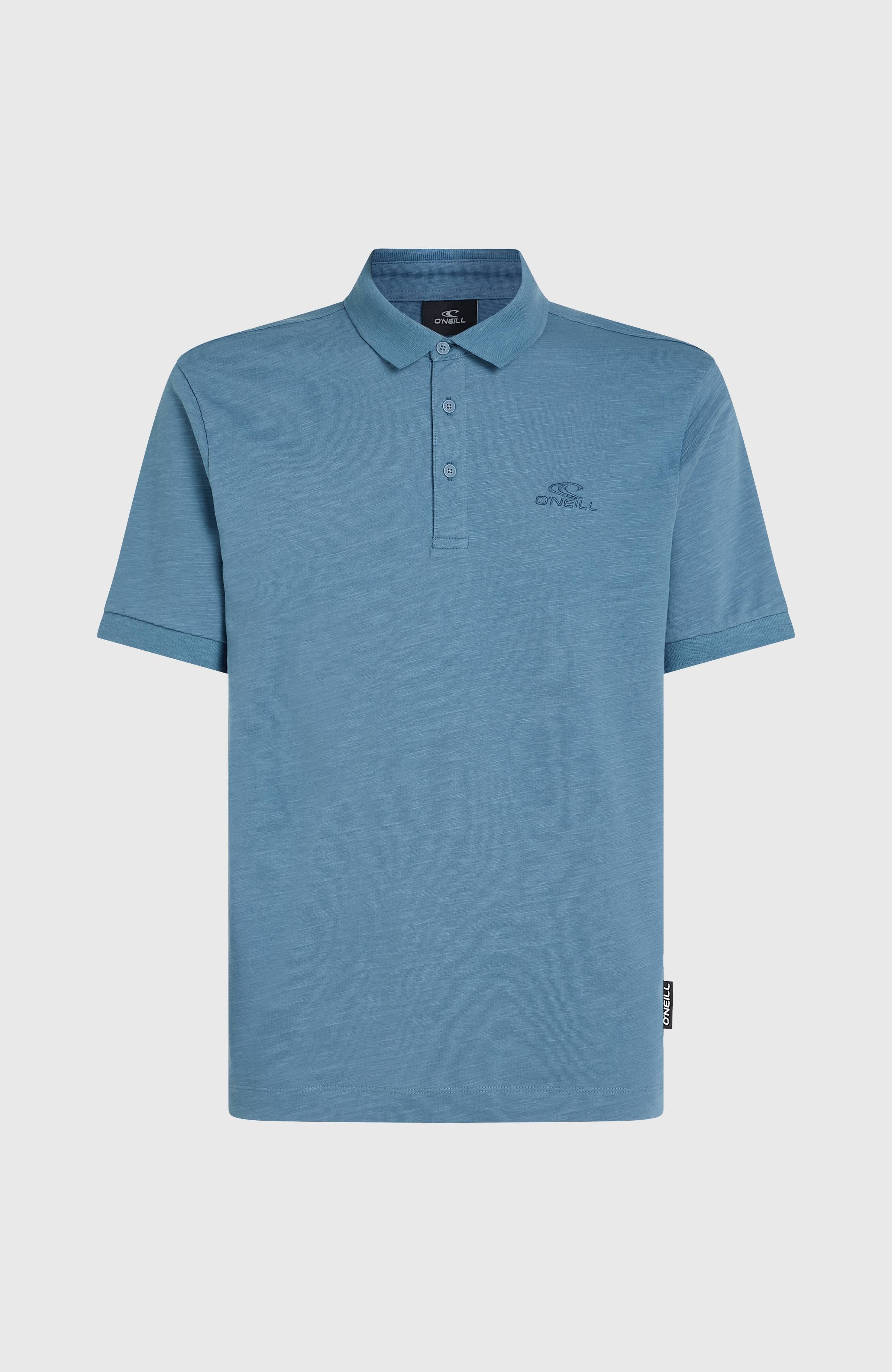 Slub Small Logo Polo Men - Copen Blue