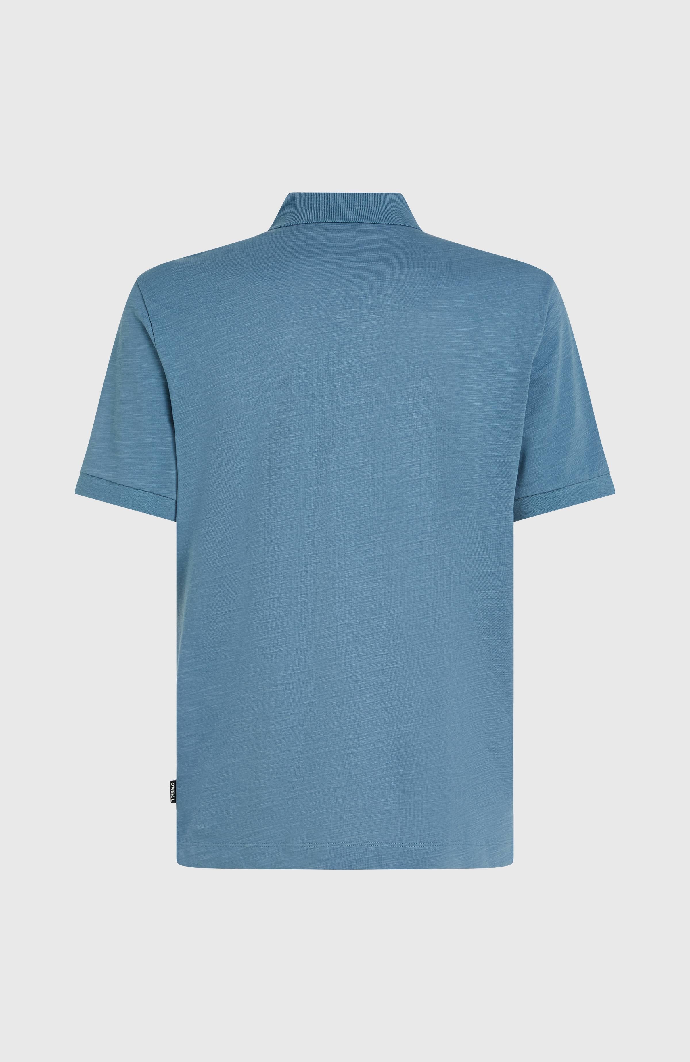 Slub Small Logo Polo Men - Copen Blue