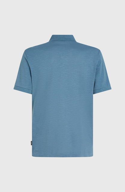 Slub Small Logo Polo Men - Copen Blue