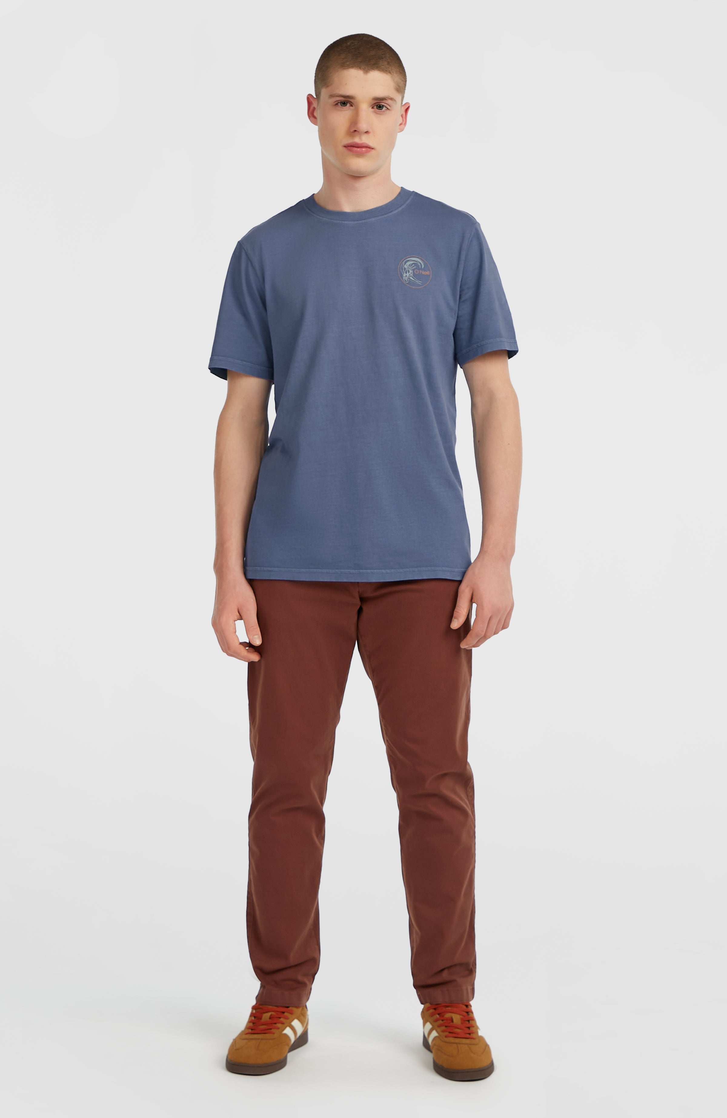 O'Riginals Retro Back-Print T-Shirt Men - Mozart Blue
