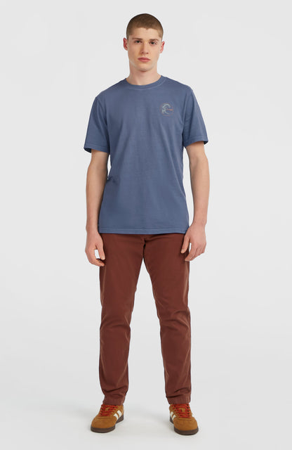 O'Riginals Retro Back-Print T-Shirt Men - Mozart Blue