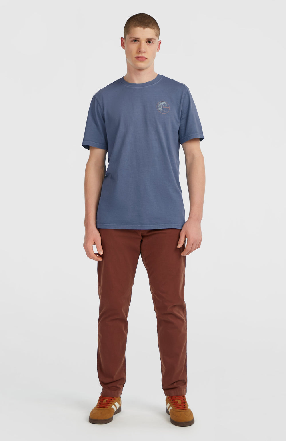 O'Riginals Retro Back-Print T-Shirt Men - Mozart Blue
