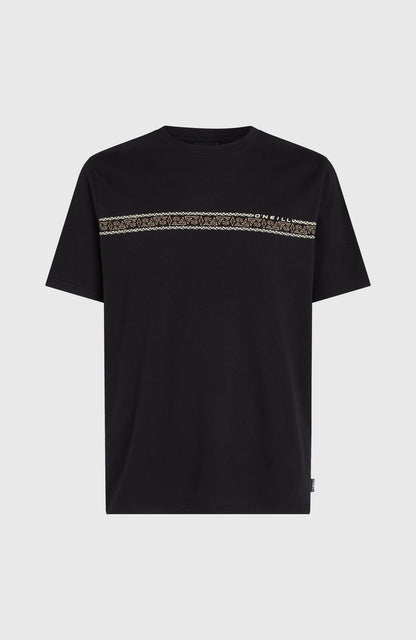 Ikat Stripe T-Shirt Men - Black Out