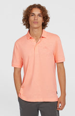 Slub Small Logo Polo Men - Coral Pop