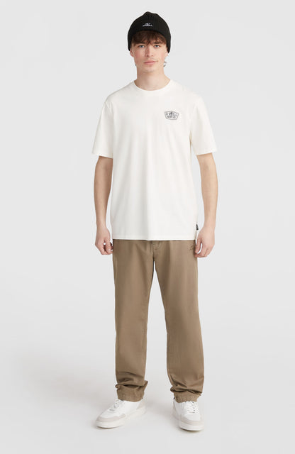 Small Chest Print T-Shirt Men - Snow White