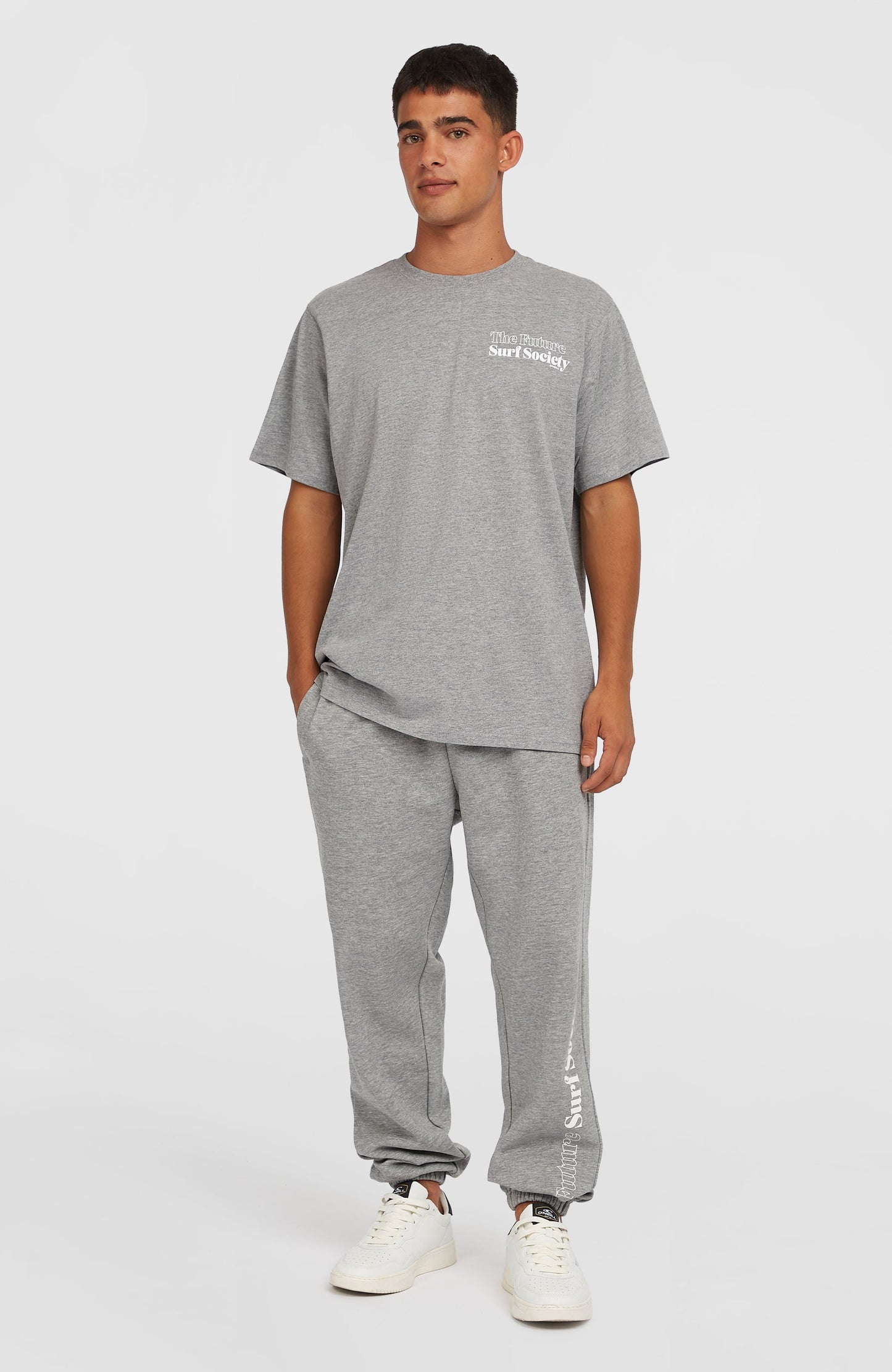 Future Surf Society T-Shirt Men - Silver Melee