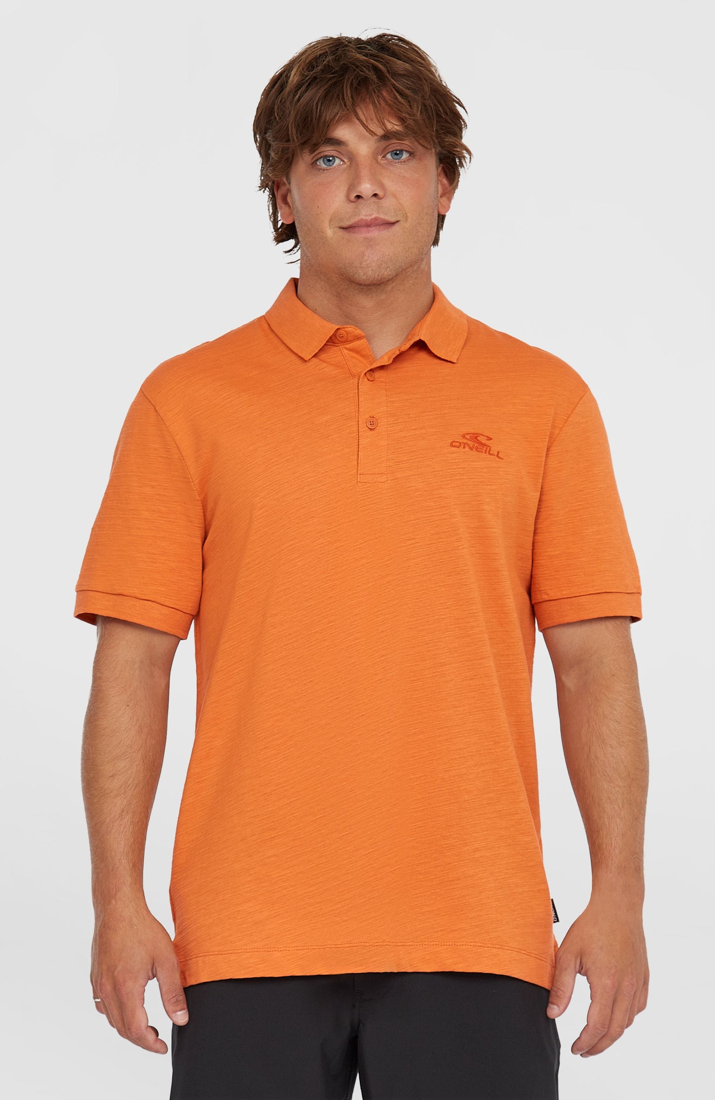 Slub Small Logo Polo Men - Cinnamon Stick
