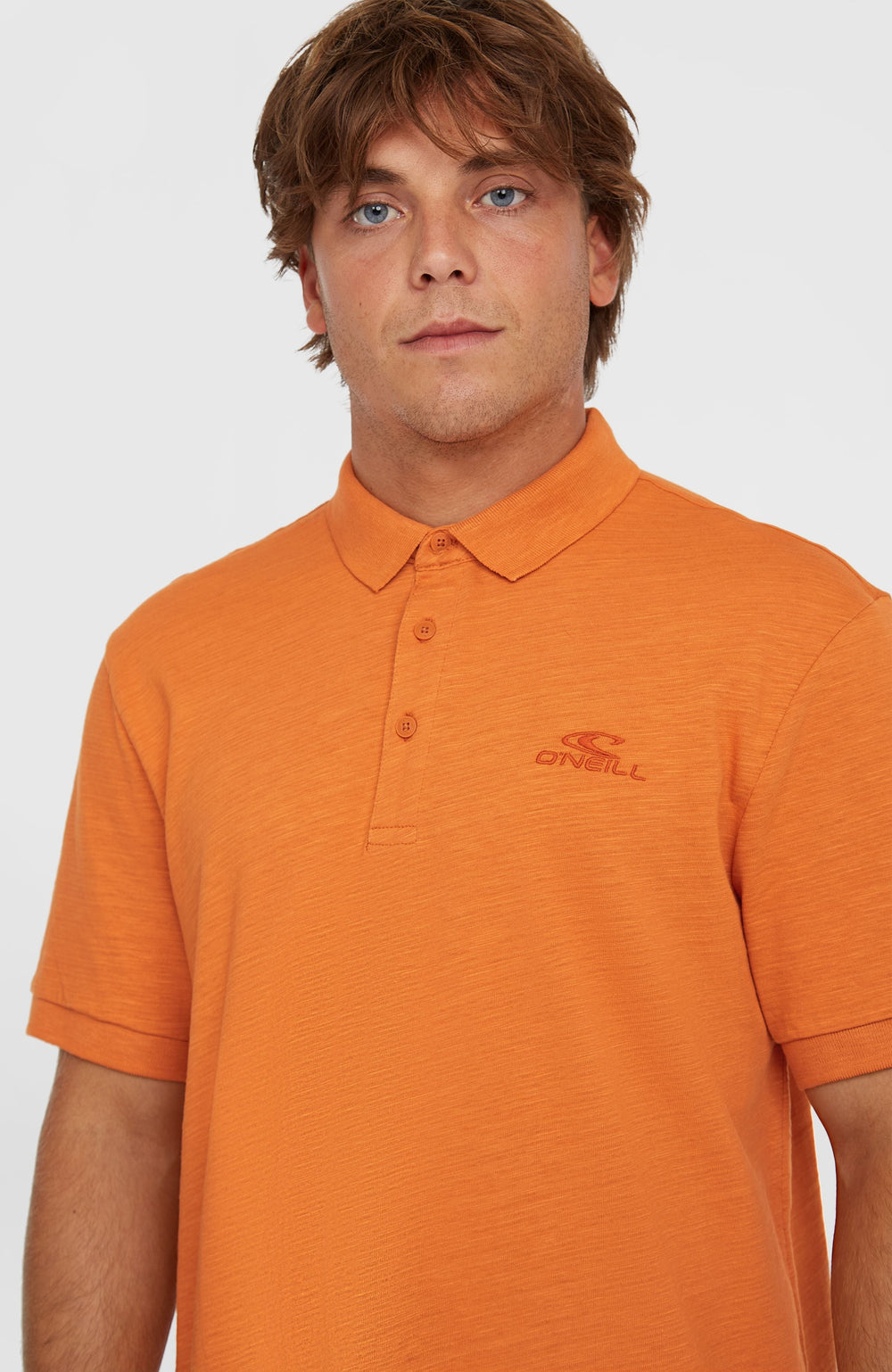 Slub Small Logo Polo Men - Cinnamon Stick