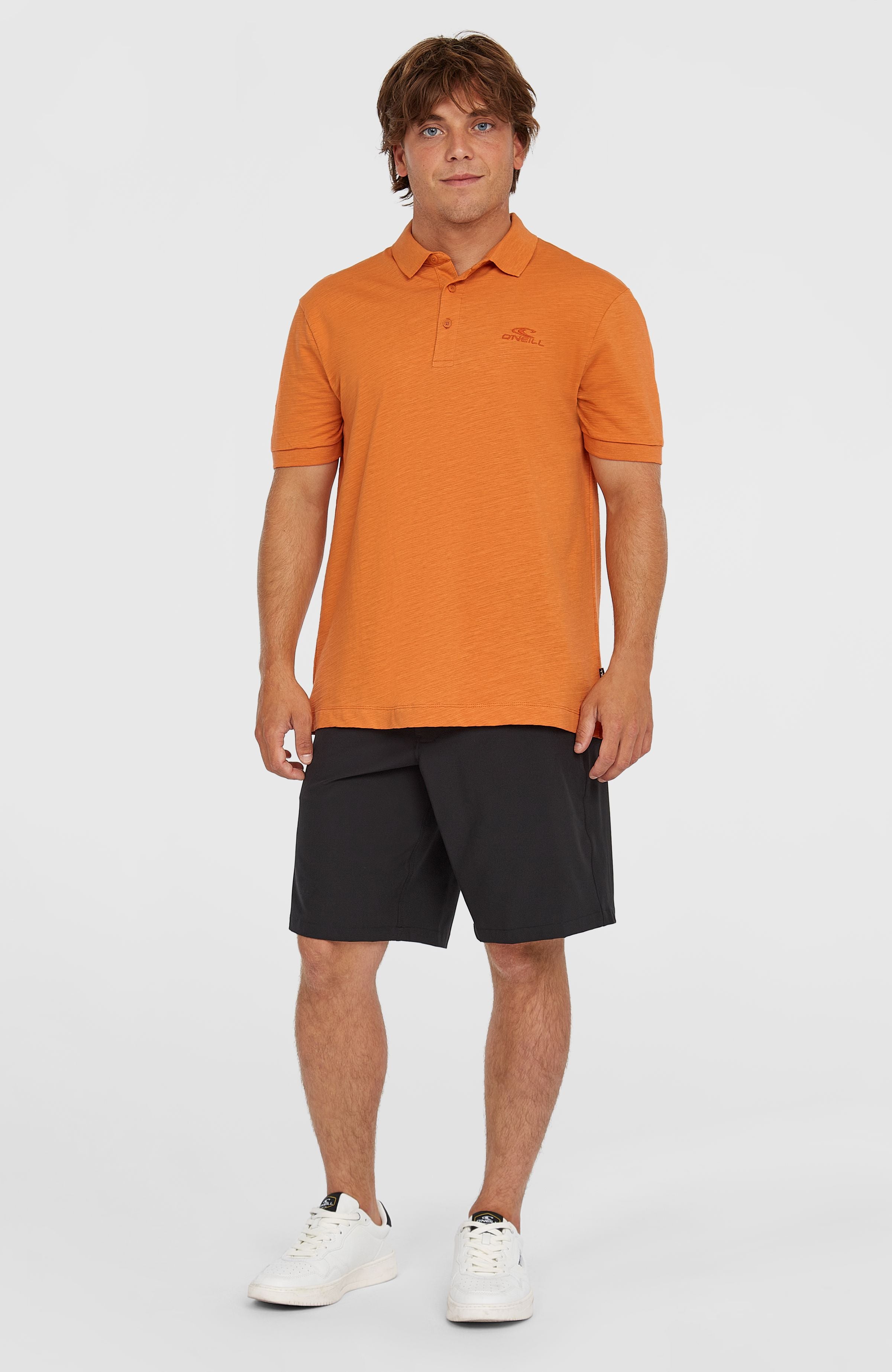 Slub Small Logo Polo Men - Cinnamon Stick