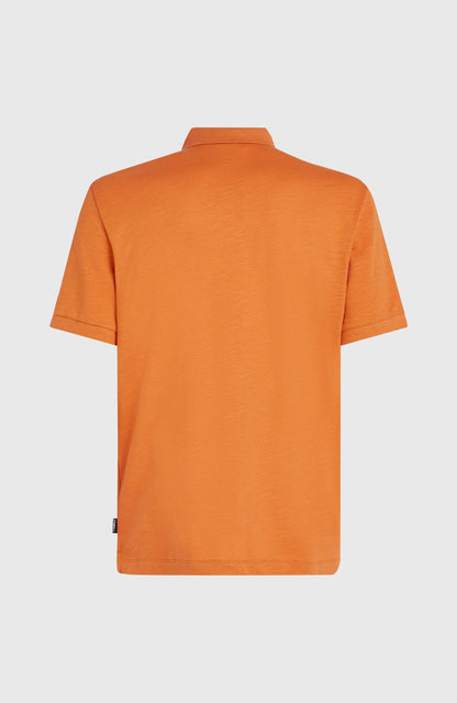 Slub Small Logo Polo Men - Cinnamon Stick
