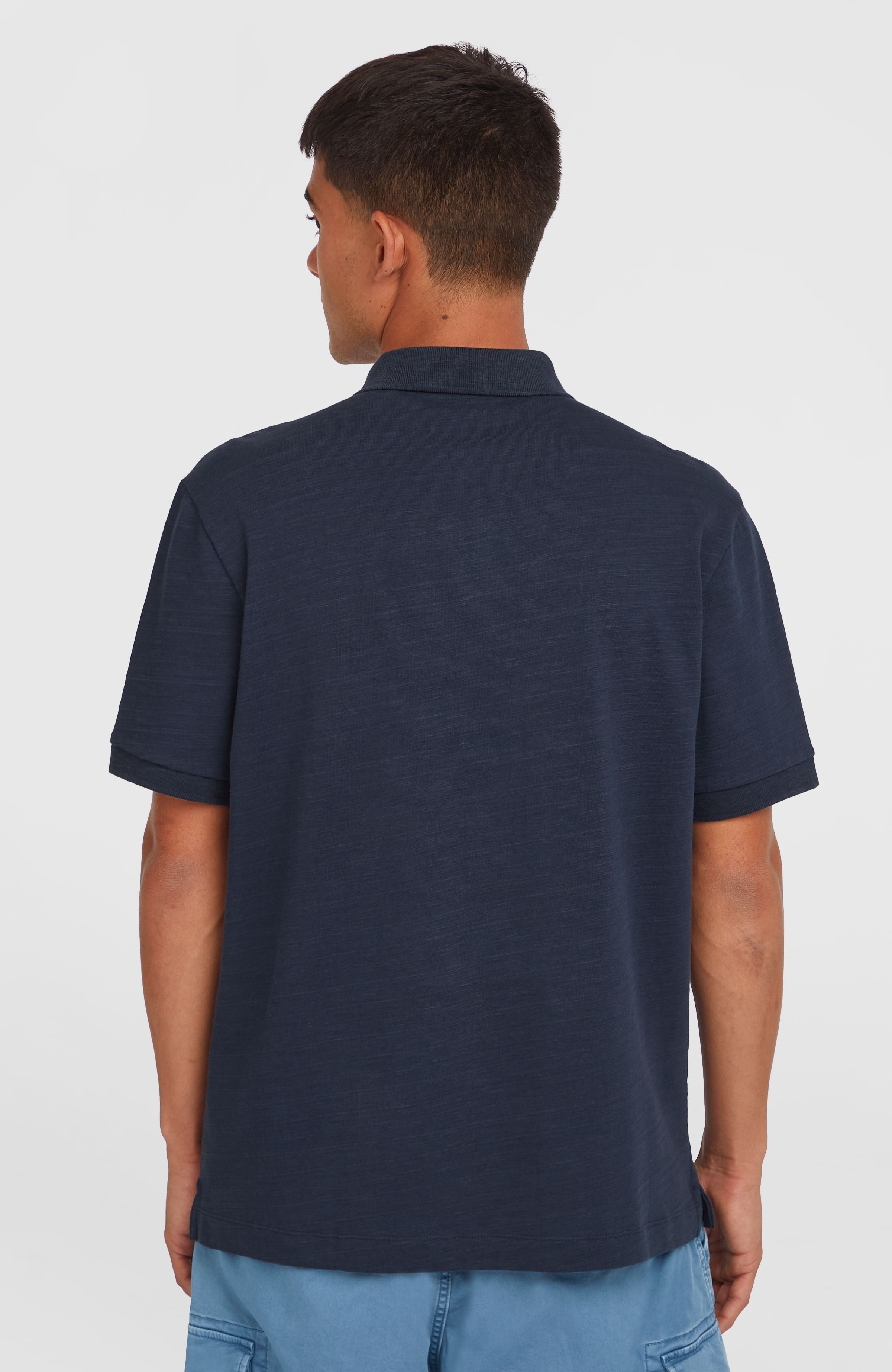 Slub Small Logo Polo Men - Ink Blue