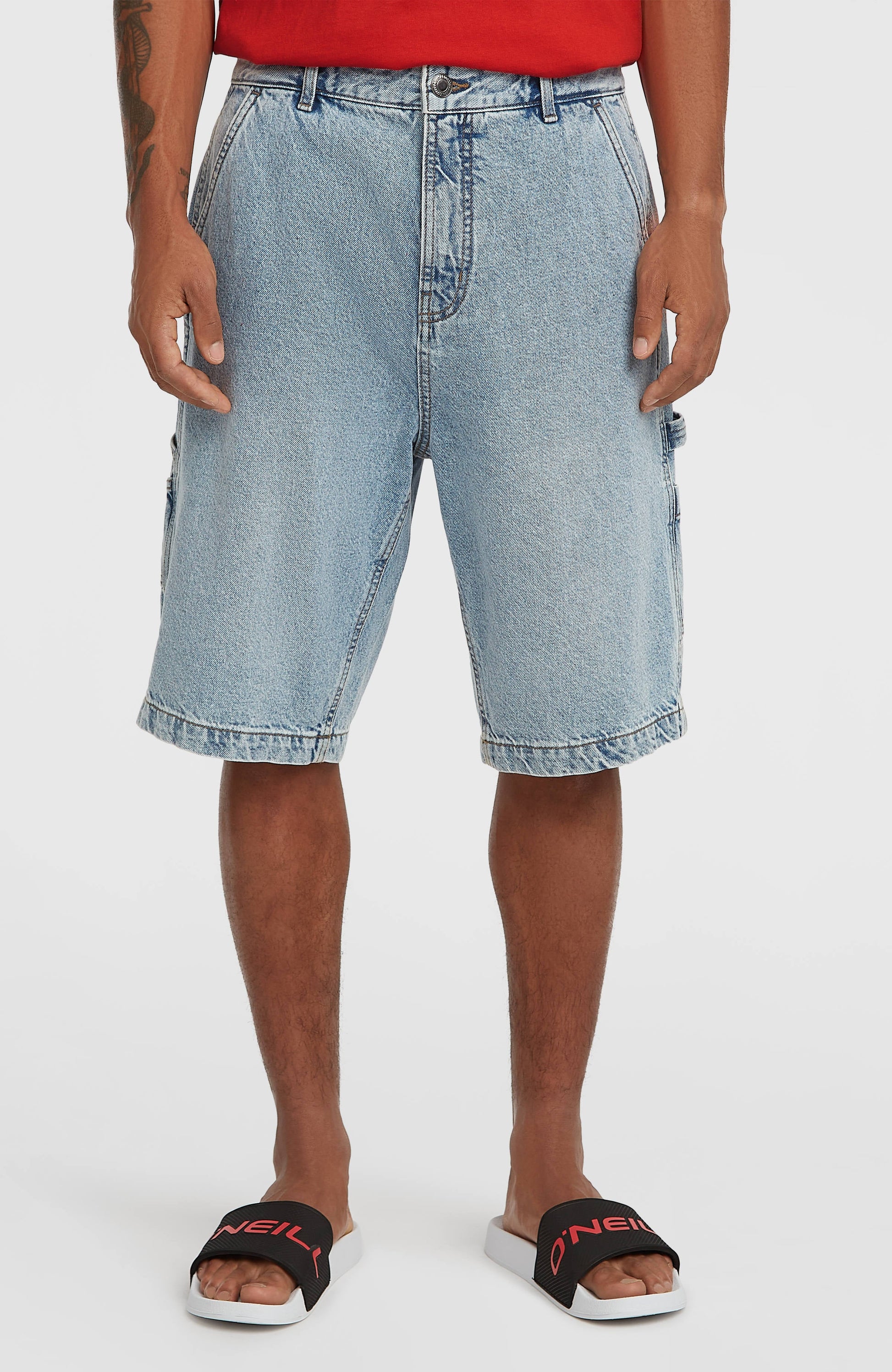 Essentials Denim Shorts Men - Denim Blue