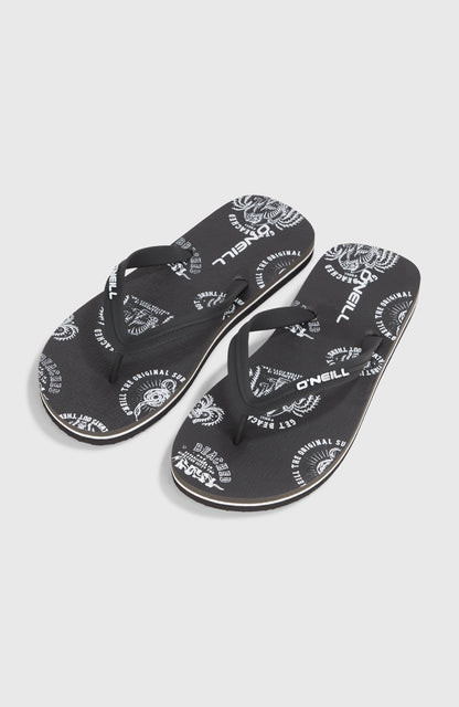 Profile Graphic Sandals Men - Black Mystical