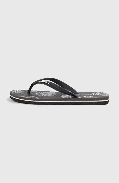 Profile Graphic Sandals Men - Black Mystical