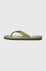 Profile Graphic Sandals Men - Green Dusty Flower
