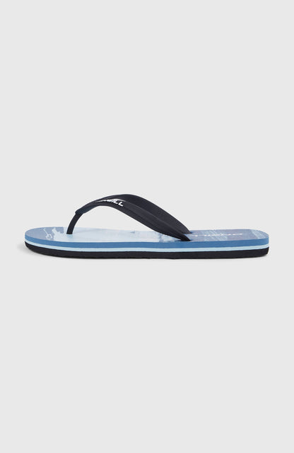 Profile Graphic Sandals Men - Blue Melted Texture