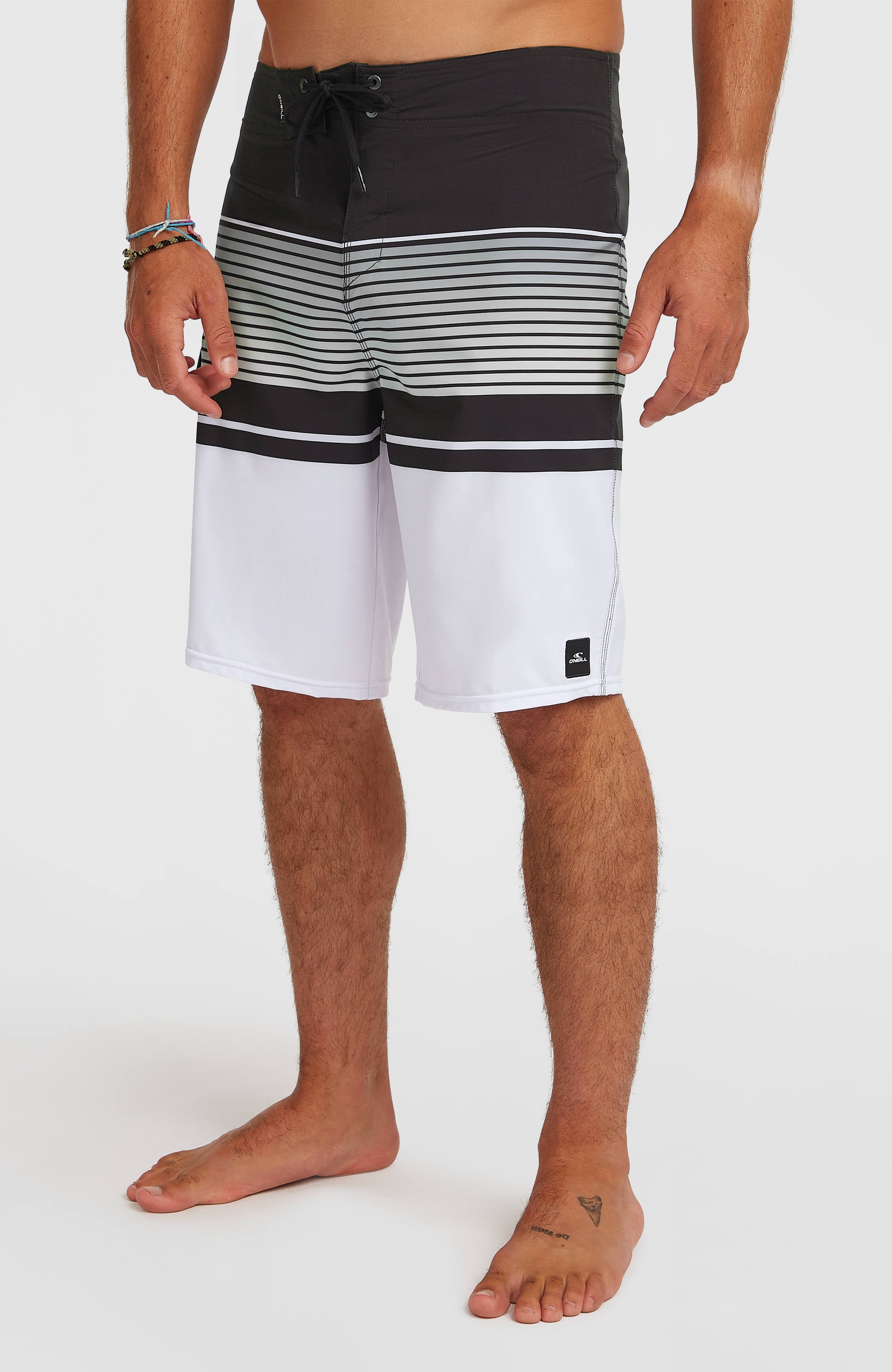 Lennox Stripe 21'' Boardshorts Men - White Lennox Stripe
