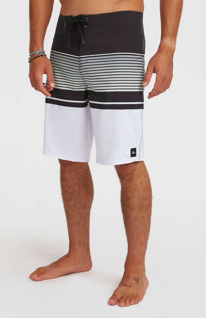 Lennox Stripe 21'' Boardshorts Men - White Lennox Stripe