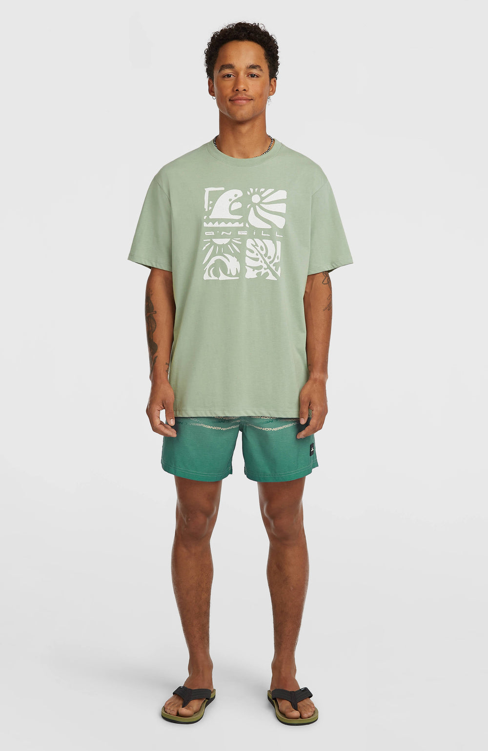 O'Neill First 15'' Swimshorts Men - Green Heritage O'Neill Flip