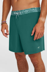 Pocket Print 16'' Swimshorts Men - Botanical Heat