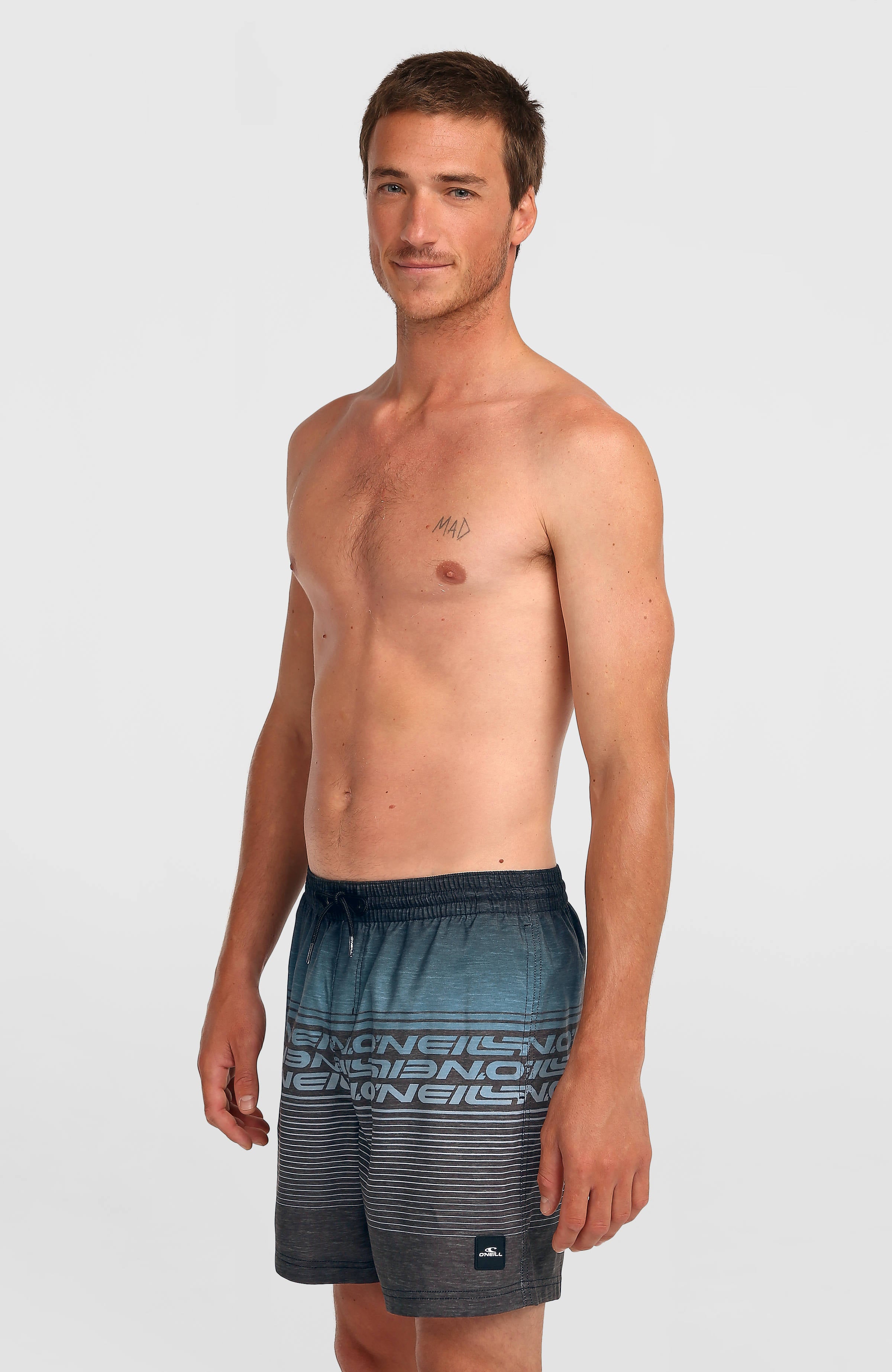 Logo Stripe 16'' Swimshorts Men - Black Out Heritage O'Neill Stripe