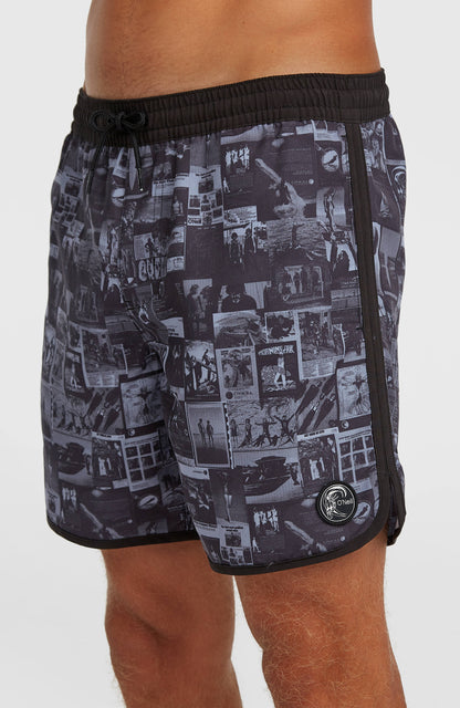 O'Riginals Scallop 16'' Swimshorts Men - Black Out Heritage AOP