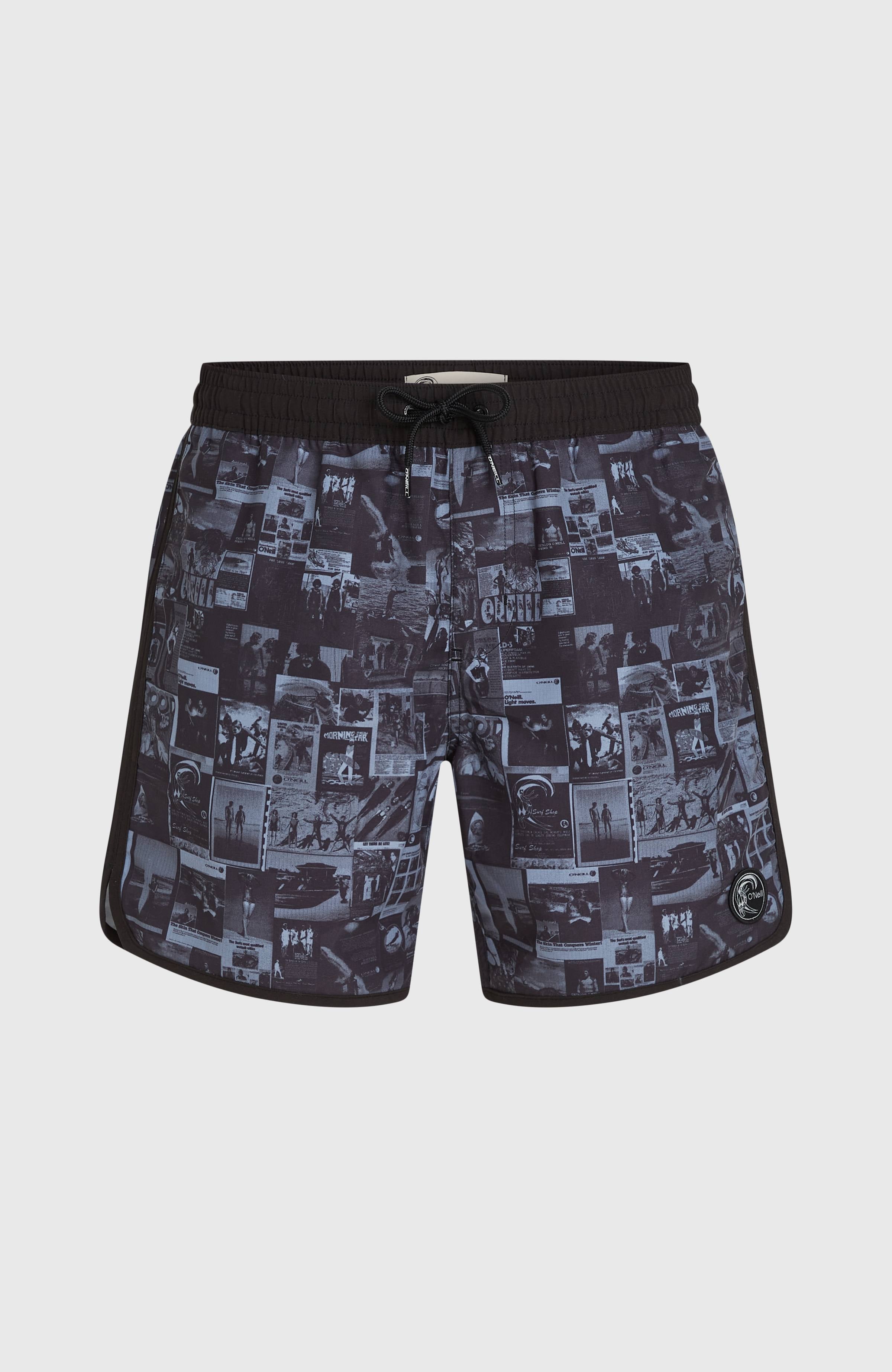O'Riginals Scallop 16'' Swimshorts Men - Black Out Heritage AOP