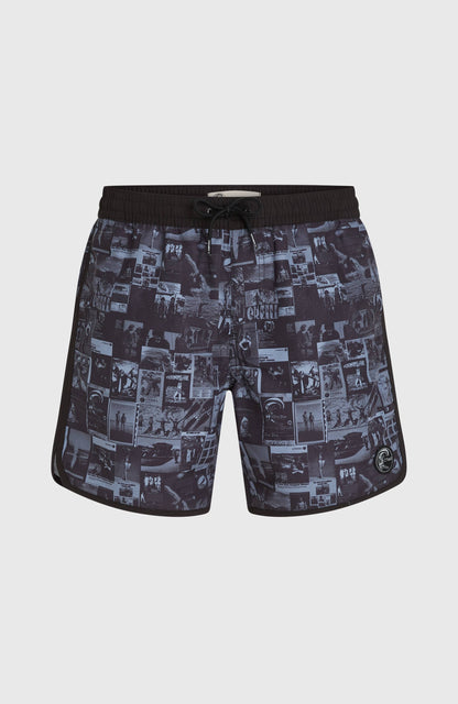 O'Riginals Scallop 16'' Swimshorts Men - Black Out Heritage AOP