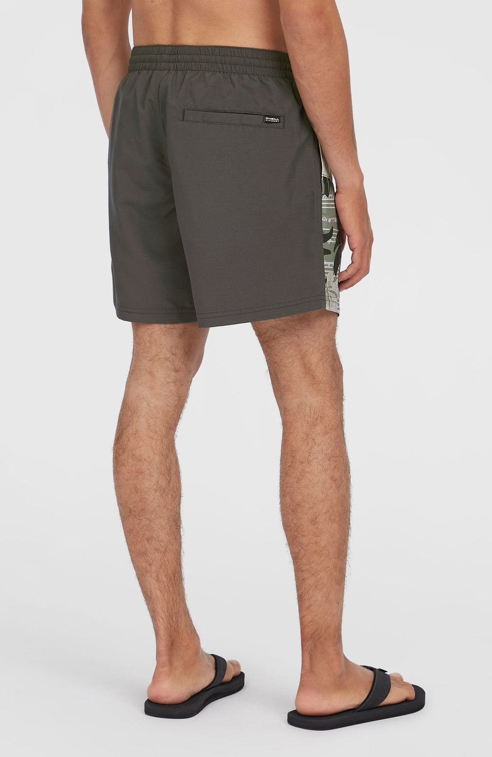 Cali Block 15'' Swim Shorts Men - Green Dusty Flower