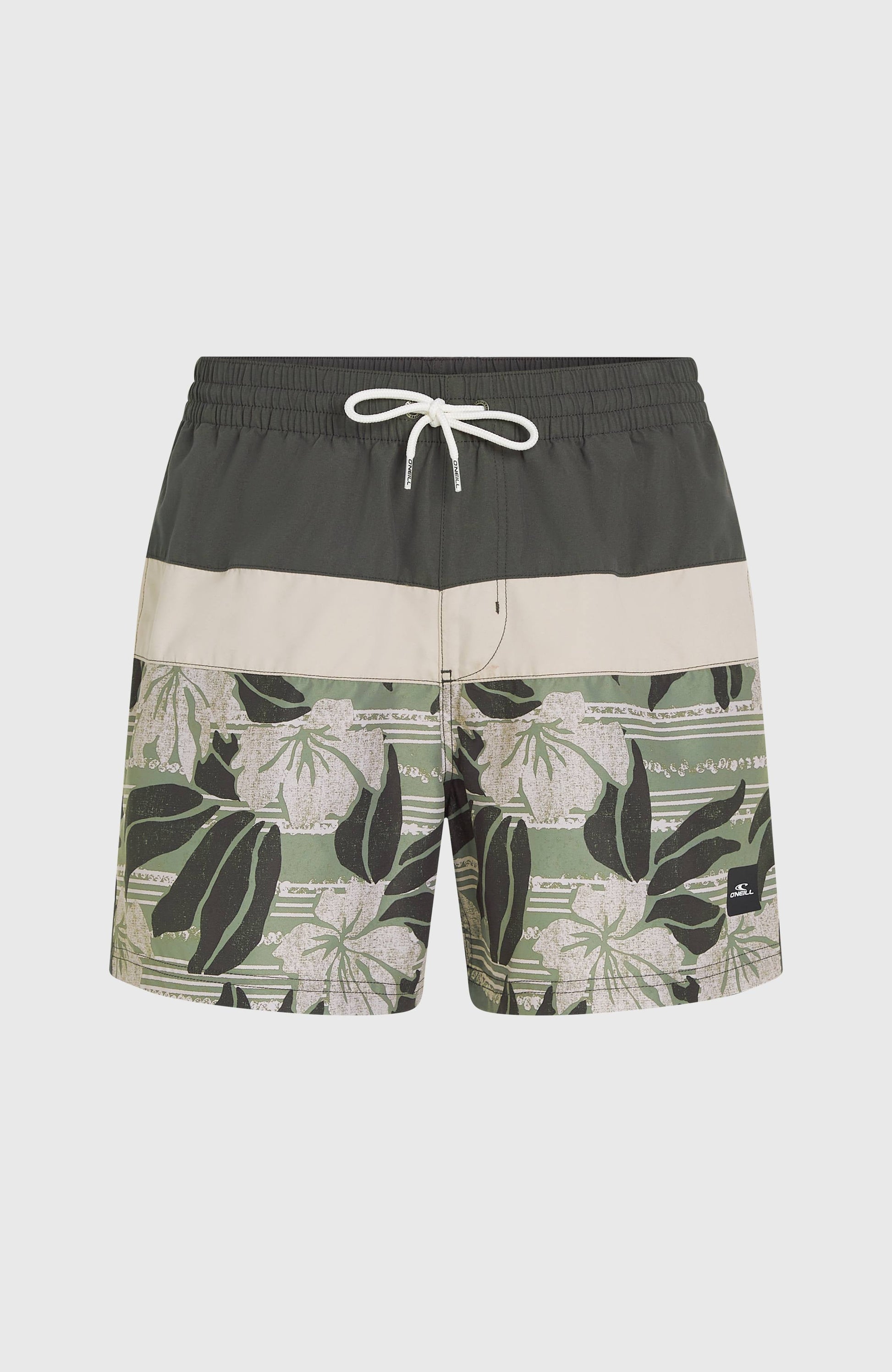 Cali Block 15'' Swim Shorts Men - Green Dusty Flower
