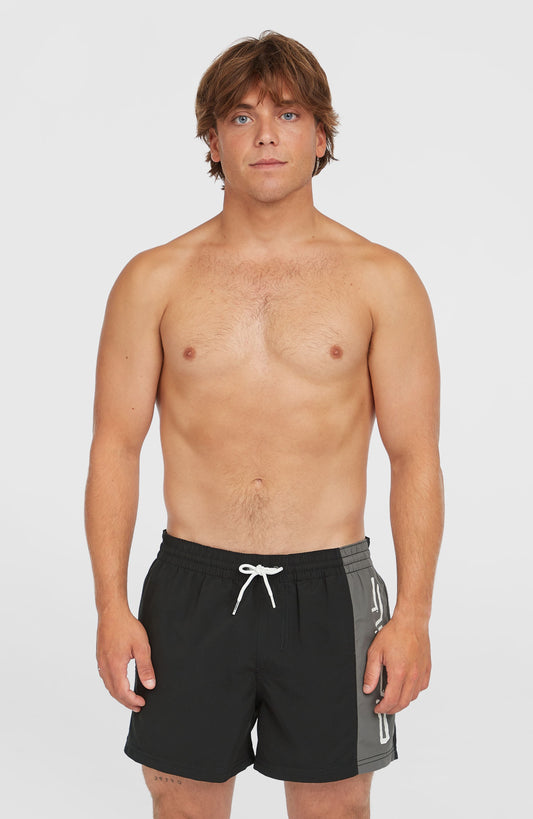 Retro 14'' Swim Shorts Men - Black Out Colour Block