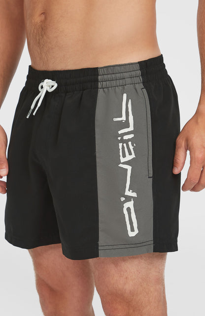 Retro 14'' Swim Shorts Men - Black Out Colour Block