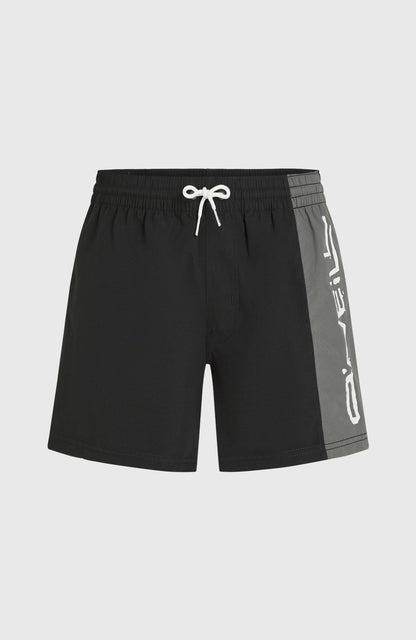 Retro 14'' Swim Shorts Men - Black Out Colour Block
