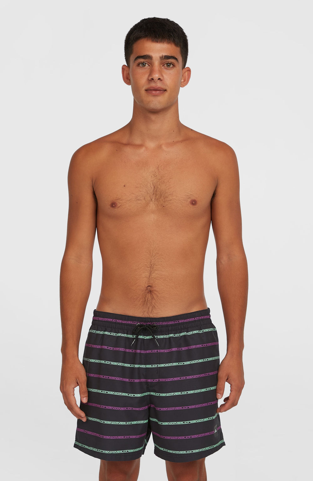 Cali First 15'' Swim Shorts Men - Black/Purple O'Neill Stripe