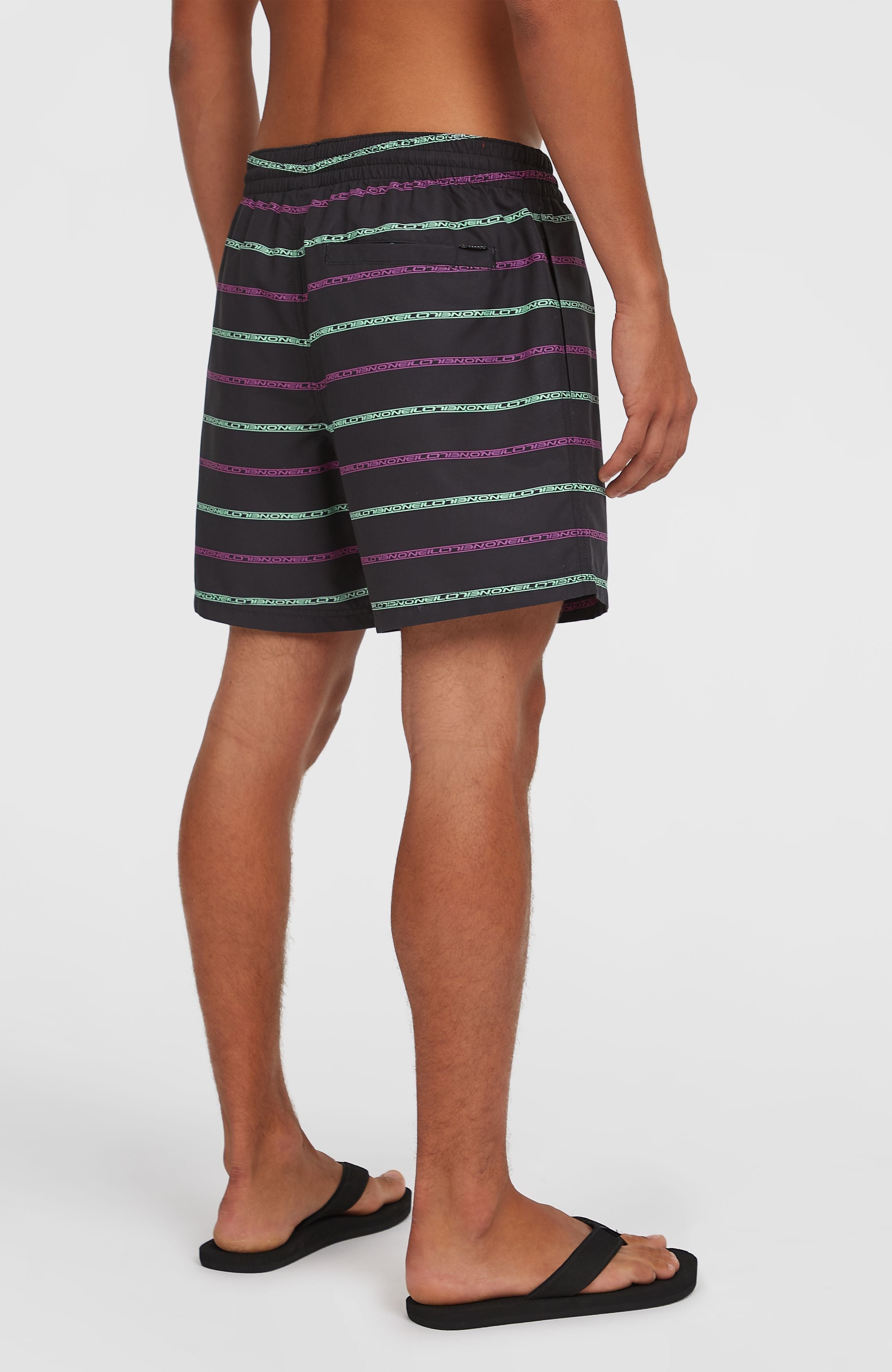 Cali First 15'' Swim Shorts Men - Black/Purple O'Neill Stripe