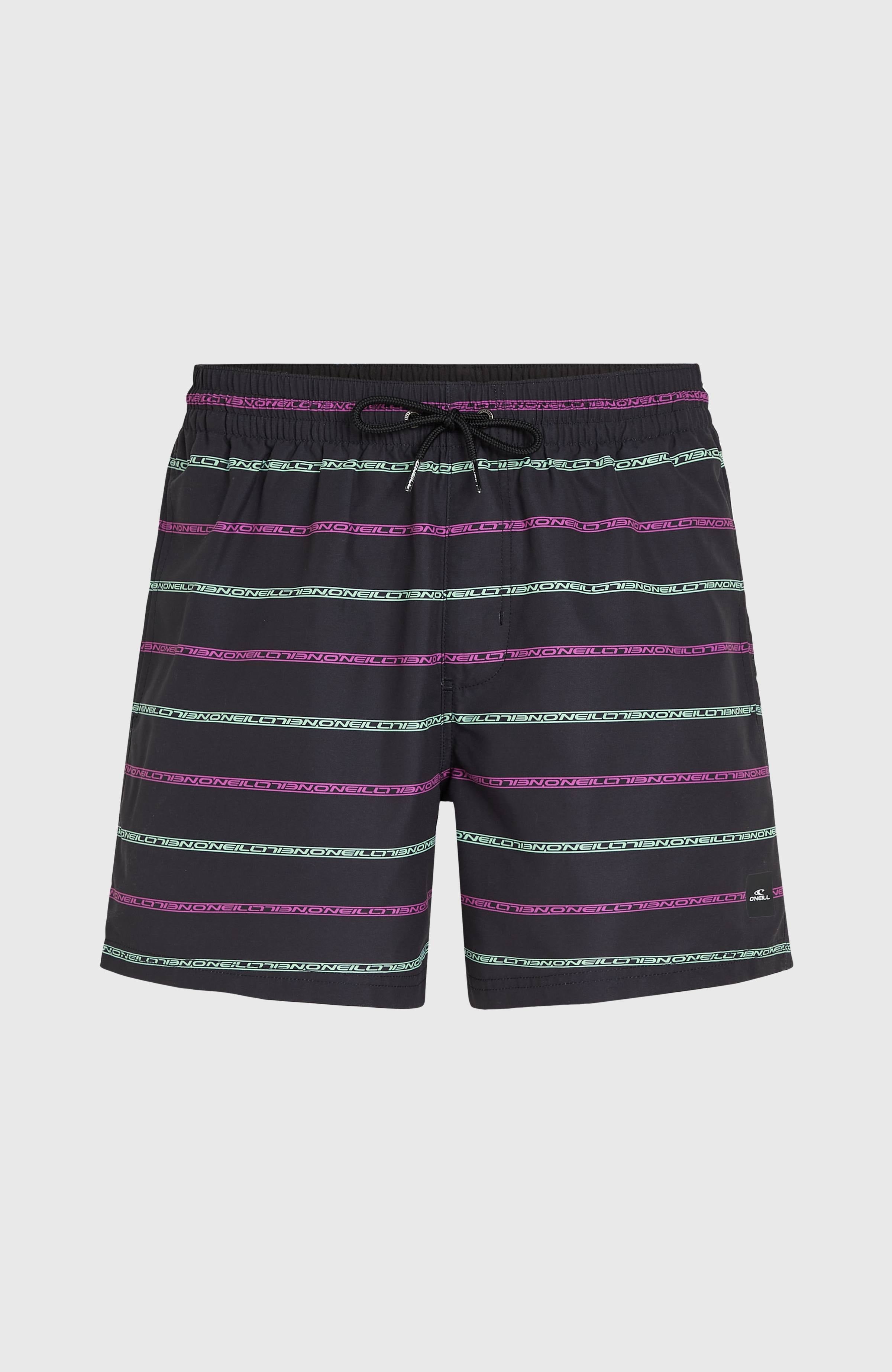 Cali First 15'' Swim Shorts Men - Black/Purple O'Neill Stripe
