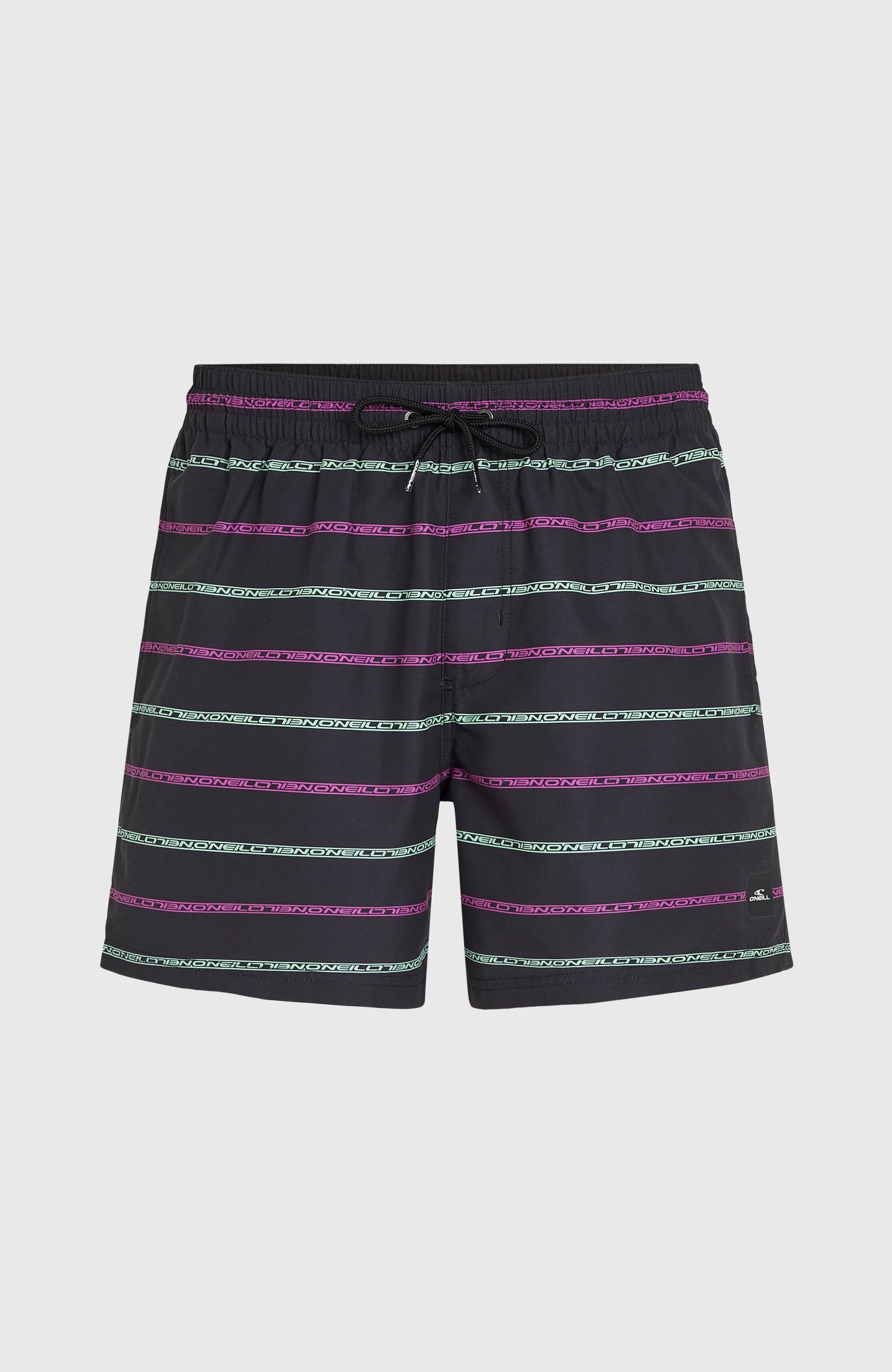 Cali First 15'' Swim Shorts Men - Black/Purple O'Neill Stripe