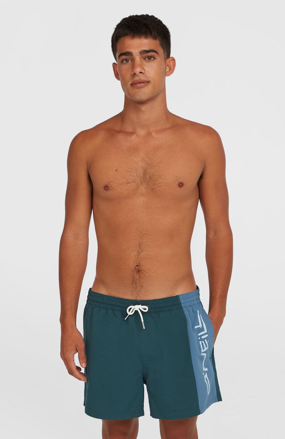 Retro 14'' Swim Shorts Men - Alma Steel Colour Block