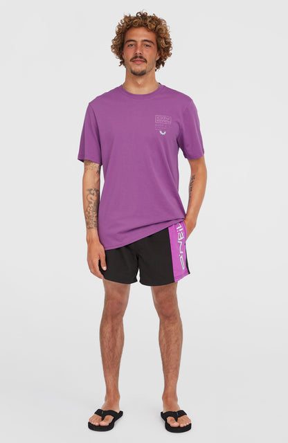 Retro 14'' Swim Shorts Men - Digitalis Colour Block