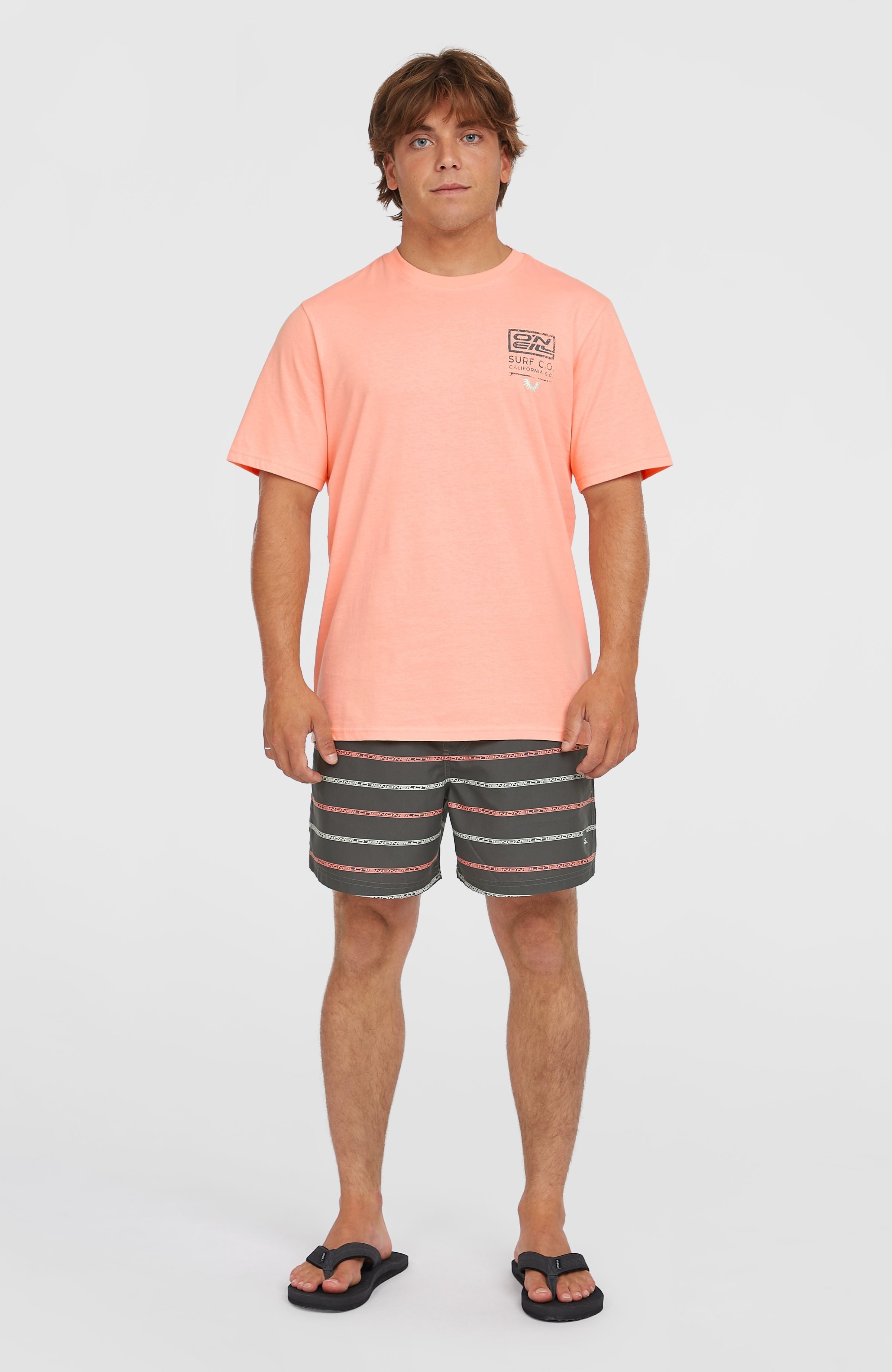Cali First 15'' Swim Shorts Men - Grey O'Neill Stripe