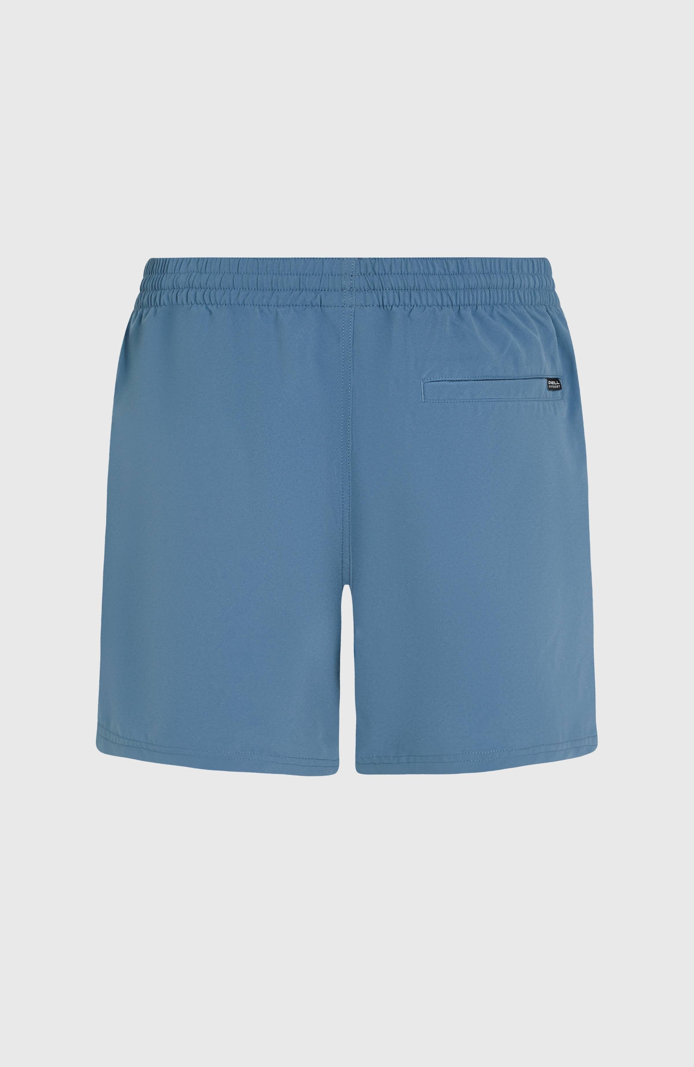 Cali Block 15'' Swim Shorts Men - Blue Dipped Leaves