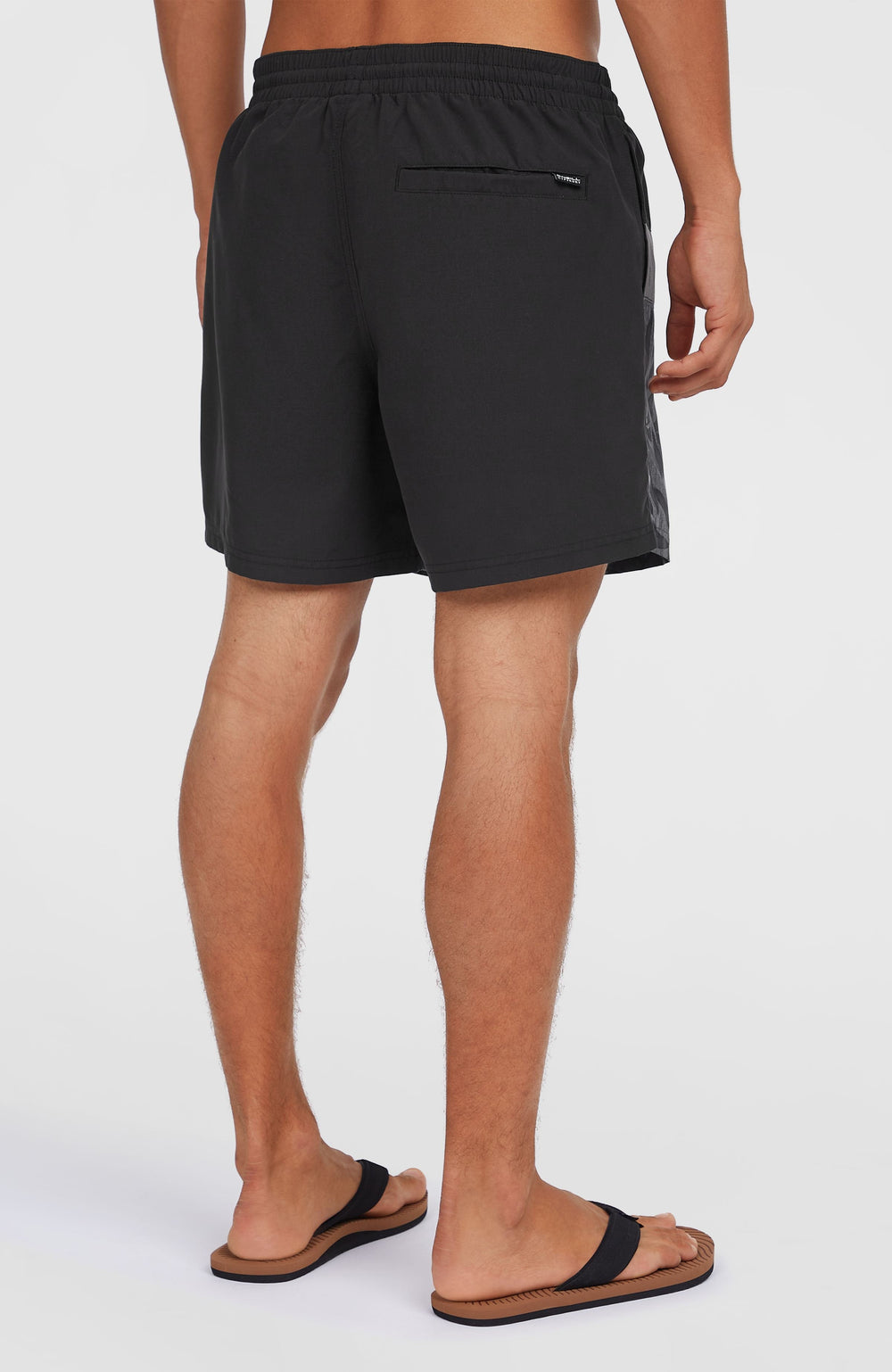 Cali Block 15'' Swim Shorts Men - Black Dipped Leaves