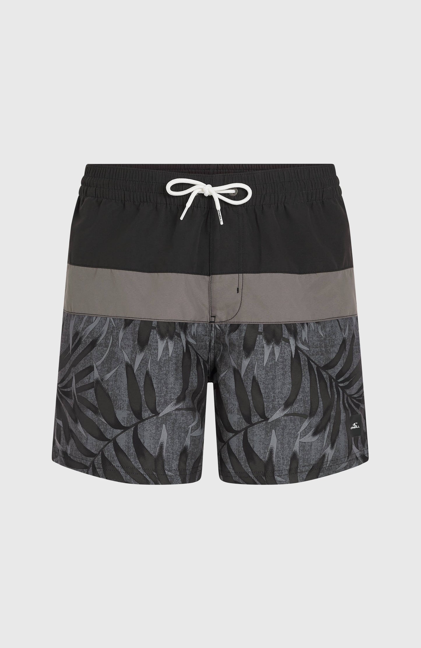 Cali Block 15'' Swim Shorts Men - Black Dipped Leaves
